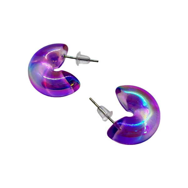 Aretes Chunky Tornasol – El brillo de tu poder suave - Imagen 4