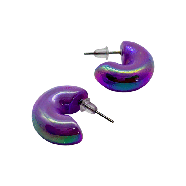 Aretes Chunky Tornasol – El brillo de tu poder suave - Imagen 3
