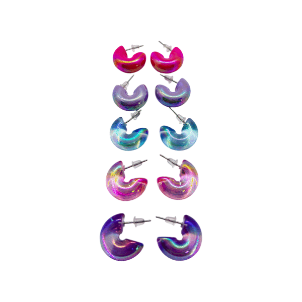 Aretes Chunky Tornasol – El brillo de tu poder suave - Imagen 6