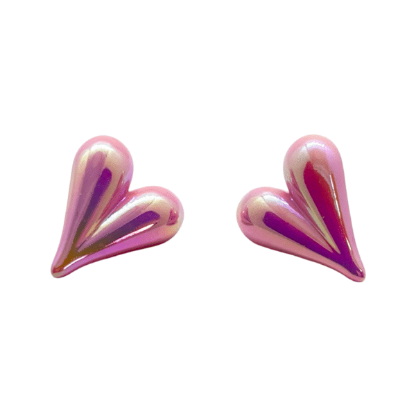 Aretes Corazón Tornasol – Brilla desde el alma