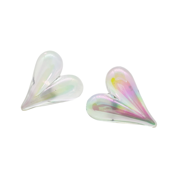 Aretes Corazón Tornasol – Brilla desde el alma - Imagen 2