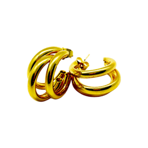 Aretes Triple Dorado – Tres formas de ser tú