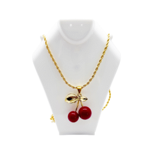 Cadena de Lazo con Dije de Cereza Grande