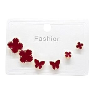 Set de Topos en Rodio – Van Cleef & Mariposa Roja 🦋❤️