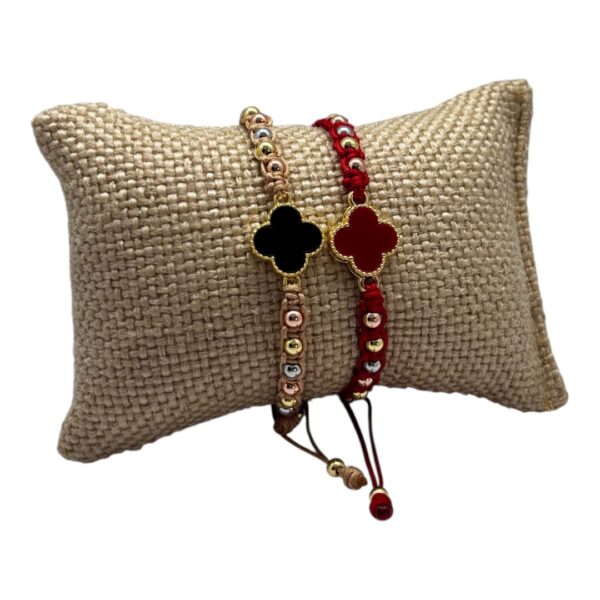 Pulsera Hilo Chino con Trébol de 4 Hojas 🌿 – Protección y Estilo a Tu Medida - Imagen 2