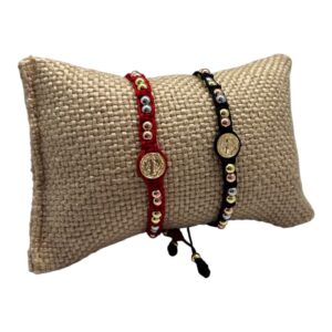 Pulsera San Benito con Hilo Chino y Balines – Protección y Estilo que te Acompañan