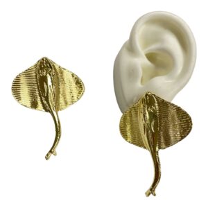 Aretes Mantarraya en Rodio – Verano con estilo marino 🌊