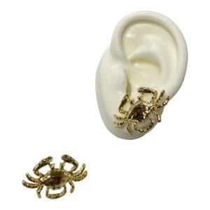 Aretes Cangrejo Dorado en Rodio – El detalle playero perfecto 🦀✨