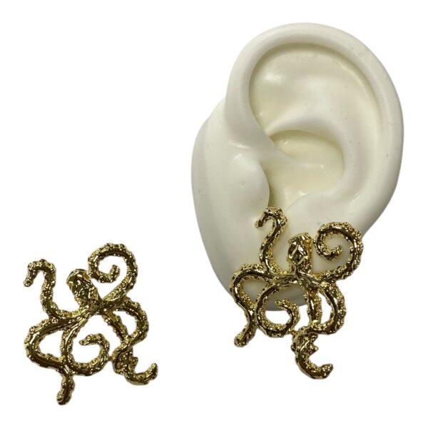 Aretes Pulpo Dorado – Verano con estilo marino 🐙✨ - Imagen 2