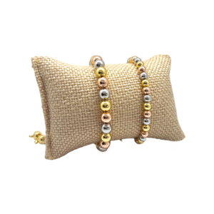 Pulsera Tres Oros – Equilibrio, brillo y esencia